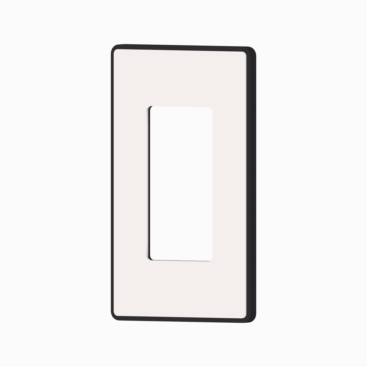 OIKEN Decora plate, 1 gang, Charcoal base with a Cotton cover