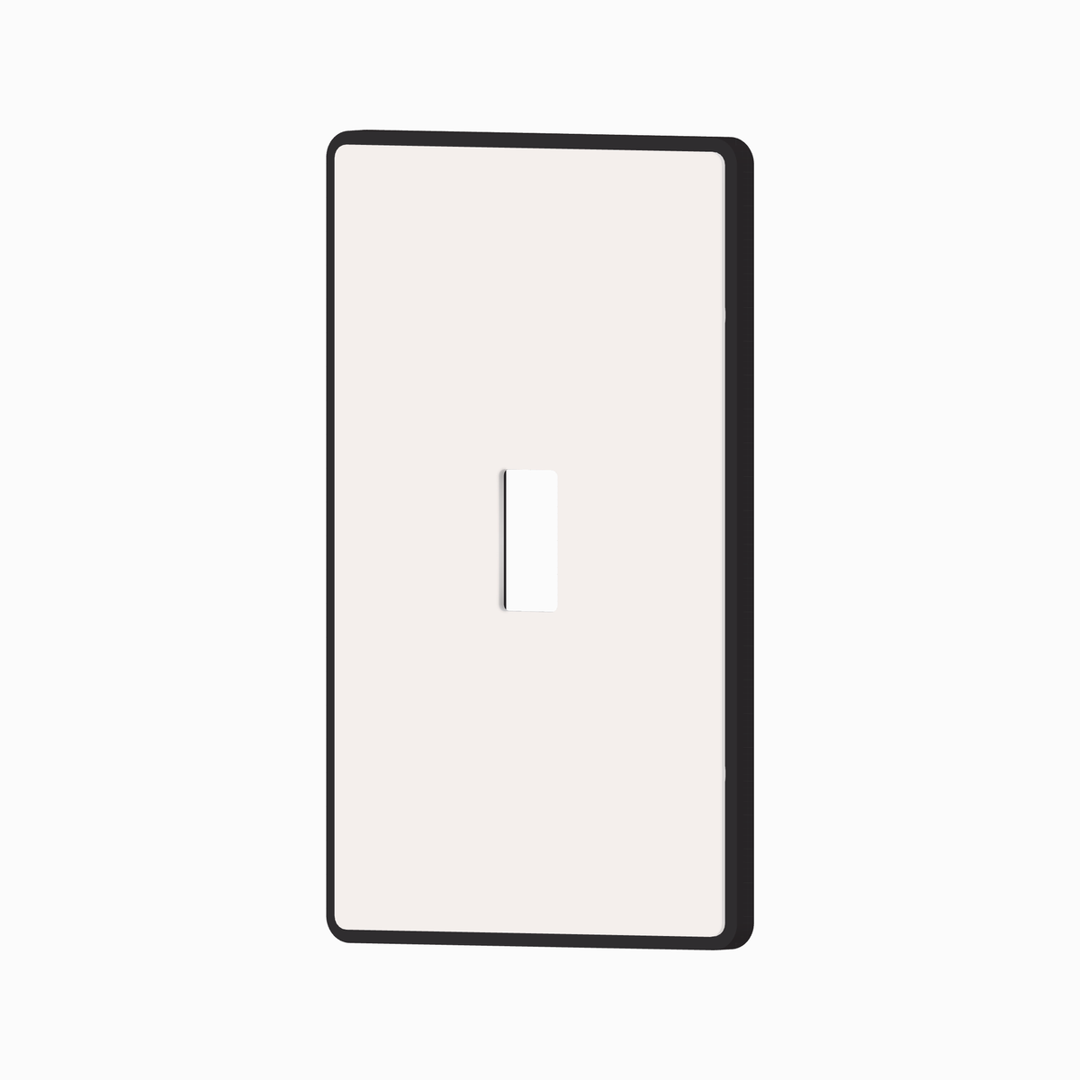 OIKEN toggle switch plate, 1 gang, Charcoal base with a Cotton cover