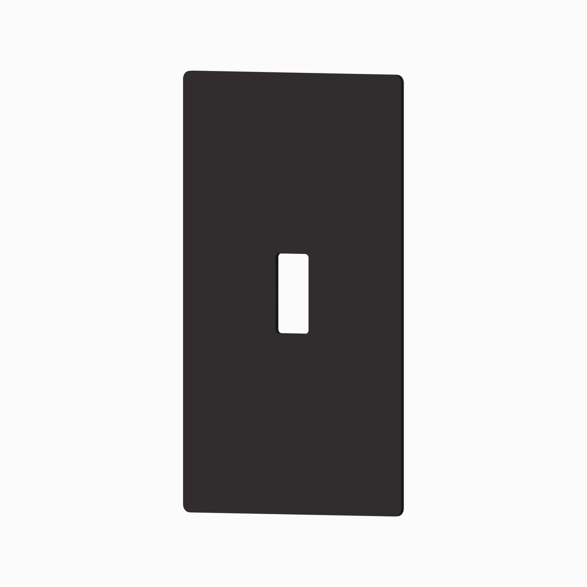 OIKEN toggle switch cover in Charcoal, sold without a base